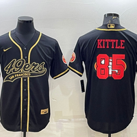 Men's San Francisco 49ers George Kittle #85 Black Game Player Jersey1 Joint Edition