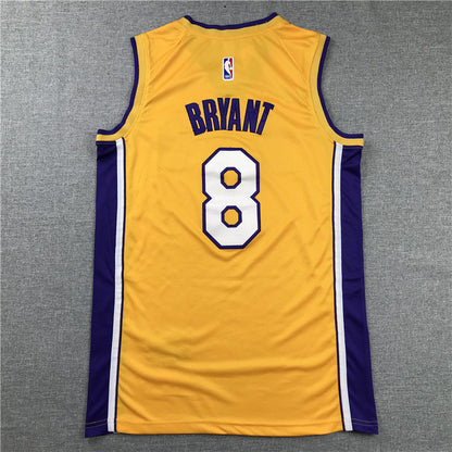 Men's Los Angeles Lakers Kobe Bryant Yellow #8 Swingman Player Jersey1