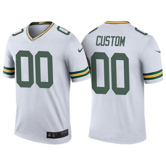 Custom1 Green Bay Packers White Custom1 Color Rush Legend Limited Jersey1 Stitched American Football Jerseys