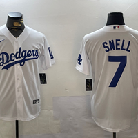 Men's Los Angeles Dodgers Blake Snell #7 White Home Replica Player Jersey1