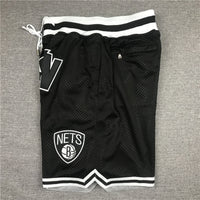 Men's Brooklyn Nets Black Basketball Retro Shorts1