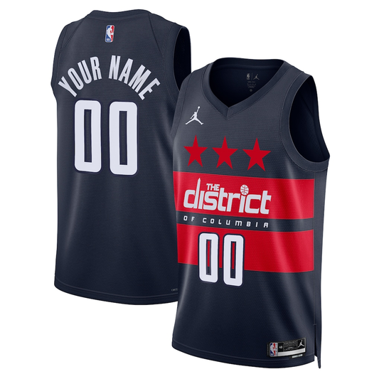 Men's Washington Wizards Navy 2024/25 Custom Swingman Jersey - Statement Edition