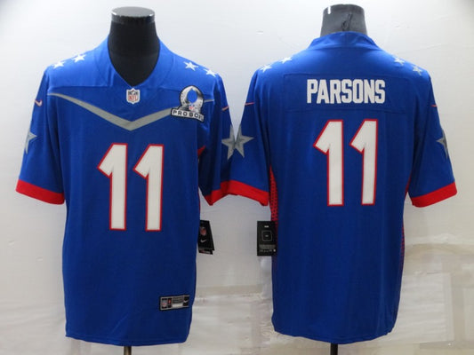Men's Dallas Cowboys Micah Parsons #11 Blue ALL STAR Game Jersey1