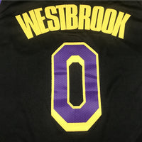 Men's Los Angeles Lakers Russell Westbrook Black 2020/21 Swingman Player Jersey1