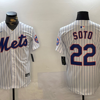 Men's New York Mets Juan Soto #22 White Home Replica Player Jersey1