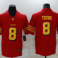 Men's San Francisco 49ers Steve Young #8 Red Player Game Jersey1