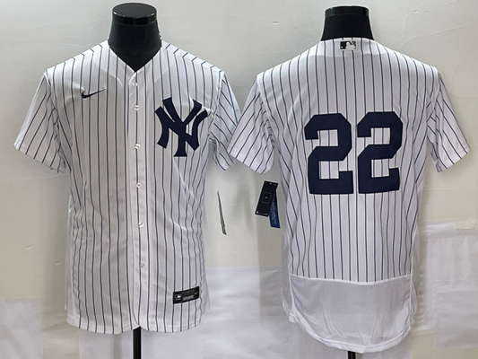 Men's New York Yankees Juan Soto #22 White Replica Player Name Jersey1