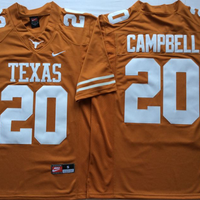 Men's Texas Longhorns Earl Campbell #20 Orange Replica Team Jersey