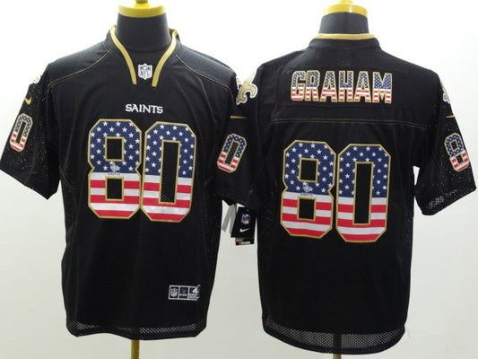 Men's New Orleans Saints Jimmy Graham #80 Black Game Player Jersey1