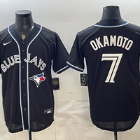 Men's Toronto Blue Jays Yutaro Okamoto #7 Fashion Replica Black Out Jersey