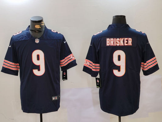 Men's Chicago Bears Jaquan Brisker #9 Navy Game Player Jersey1