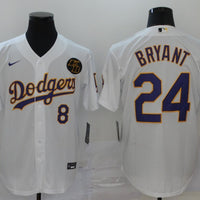 Men's Los Angeles Dodgers Kris Bryant #8-24 White Replica Player Jersey1