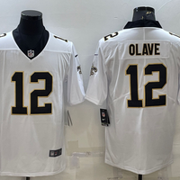 Men's New Orleans Saints Chris Olave #12 White Game Jersey1