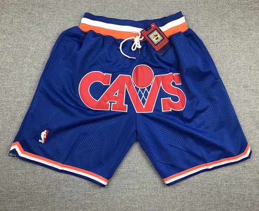 Men's Cleveland Cavaliers Blue 1988-89 Hardwood Classics Basketball Shorts1