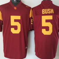 Men's USC Trojans Reggie Bush #5 Cardinal Alumni Player Game Jersey
