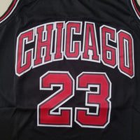 Men's Chicago Bulls Michael Jordan #23 Black Fast Break Replica Player Jersey1