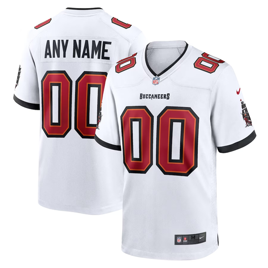 Custom Tampa Bay Buccaneers White Game Jersey1