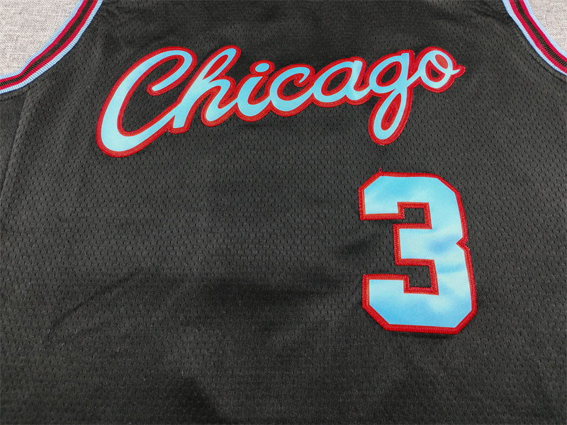 Men's Chicago Bulls Josh Giddey #3 Black 2025/26 Swingman Jersey - City Edition