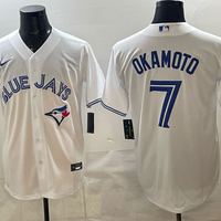 Men's Toronto Blue Jays Kazuma Okamoto #7 White Home Replica Jersey