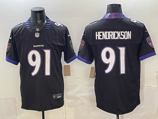 Trey Hendrickson #91 Baltimore Ravens Black Vapor F.U.S.E. Limited Jersey - JerseysFreak