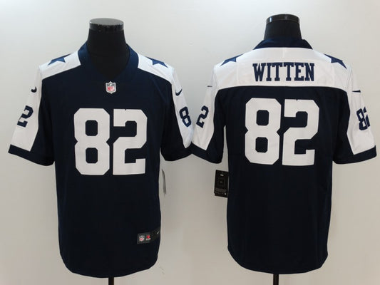Men's Dallas Cowboys Jason Witten #82 Navy Alternate Custom1 Game Jersey1