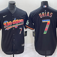 Men's Los Angeles Dodgers Julio Urias #7 Black Alternate Replica Game Jersey1