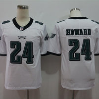 Men's Philadelphia Eagles Jordan Howard #24 White Game Jersey1
