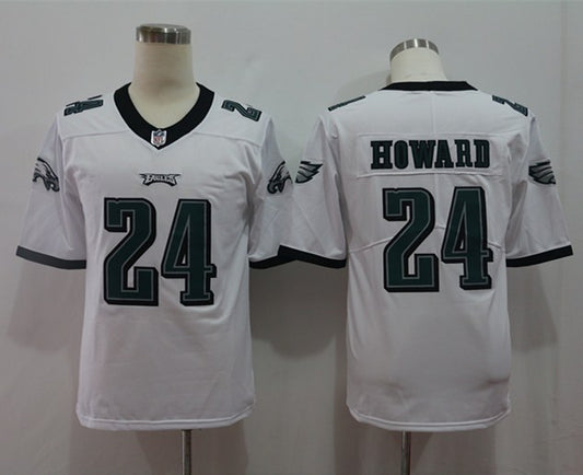 Men's Philadelphia Eagles Jordan Howard #24 White Game Jersey1
