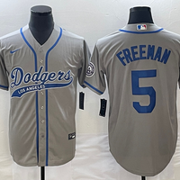 Men's Los Angeles Dodgers Freddie Freeman #5 Gray Player Jersey1 Joint Edition