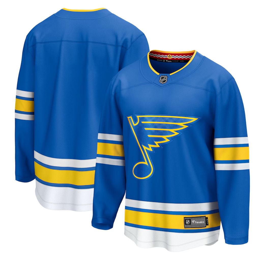Men's St. Louis Blues Blue Game Blank Jersey