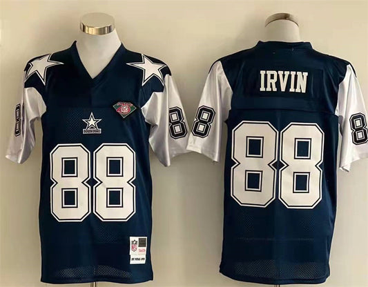 Men's Dallas Cowboys Michael Irvin Mitchell & Ness Navy Legacy Replica Jersey1