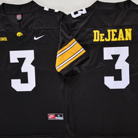Men's Iowa Hawkeyes Cooper DeJean #3 Black Player Game Jersey