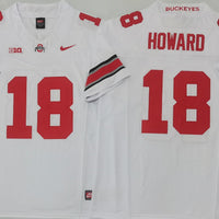 Men's Ohio State Buckeyes Will Howard #18 White Player Jersey