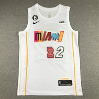 Men's Miami Heat Jimmy Butler Nike White 2022/23 Swingman Jersey1 - City Edition