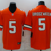 Men's Denver Broncos Teddy Bridgewater #5 Orange Game Player Jersey1