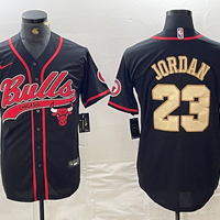 Men's Chicago Bulls Michael Jordan #23 Black Alternate Player Jersey