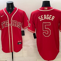 Men's Texas Rangers Corey Seager #5 Red 2026 City Connect Stadium Jersey