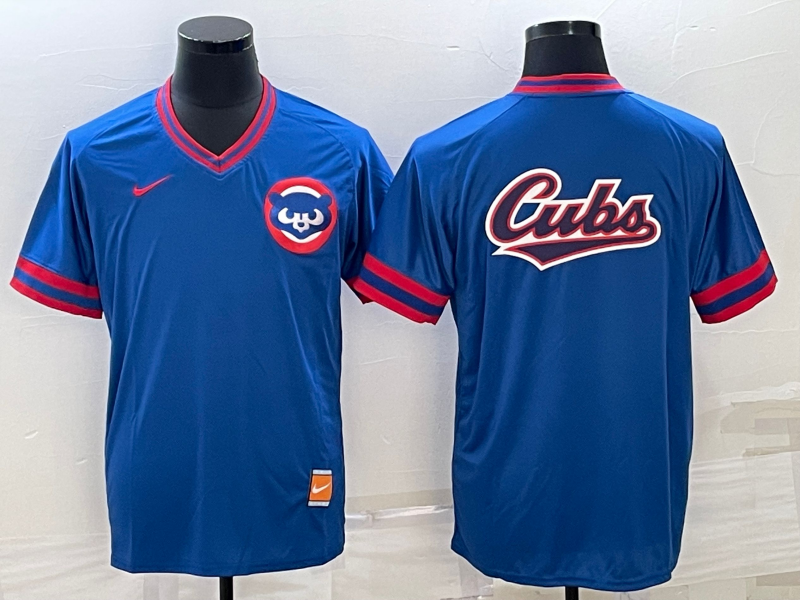 Men's Chicago Cubs1 Blue Alternate Replica Team Jersey