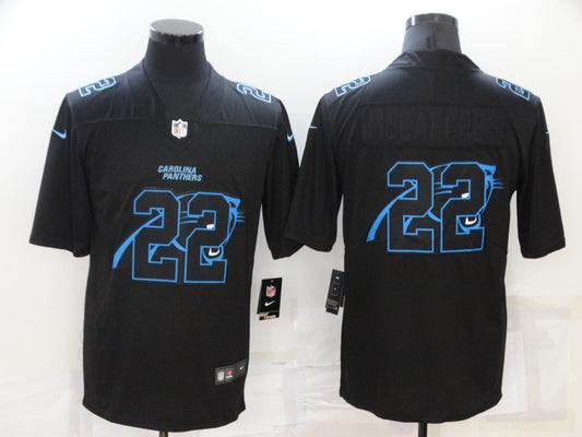 Men's Carolina Panthers #22 Christian McCaffrey Black Alternate Player Game Jersey1