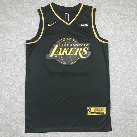 Men's Los Angeles Lakers LeBron James #23 NBA Black Swingman Player Jersey1