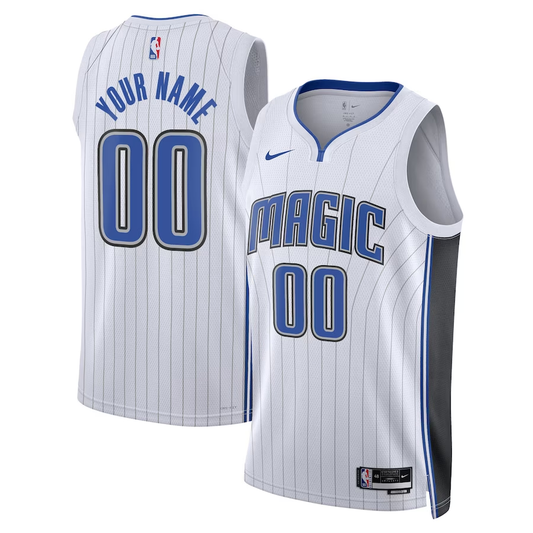 Men's Orlando Magic White Swingman Custom Jersey1 - Association Edition