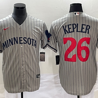 Men's Minnesota Twins Max Kepler #26 Gray Alternate Replica Player Jersey1