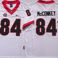 Men's Georgia Bulldogs Ladd McConkey #84 White Player Game Jersey