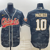 Men's Kansas City Chiefs Isiah Pacheco #10 Grey Camouflage Game Jersey1 Joint Edition