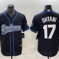 Men's Los Angeles Dodgers Shohei Ohtani #17 Black Player Jersey1 Joint Edition