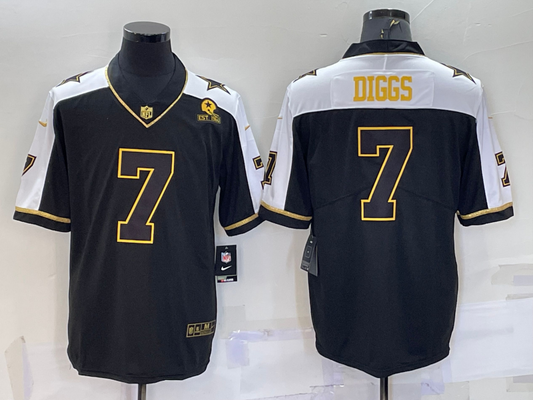 Men's Dallas Cowboys Trevon Diggs #7 Black Player Jersey1