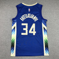 Men's Milwaukee Bucks Giannis Antetokounmpo #34 Royal 2022/23 Swingman Jersey1 - City Edition