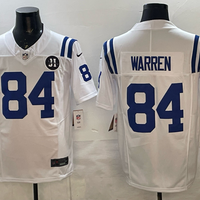 Men's Indianapolis Colts Tyler Warren #84 White Game Jersey