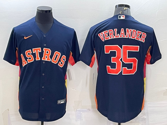 Men's Houston Astros Justin Verlander #35 Navy Alternate Replica Player Name Jersey1