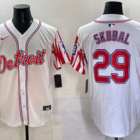Men's Detroit Tigers Tarik Skubal #29 White Replica Player Jersey
